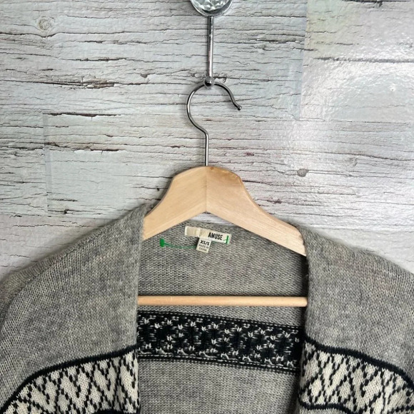Amuse society cardigan sweater gray black size small - Picture 8 of 10